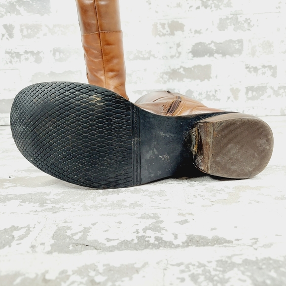 Davos Gomma Round Toe Brown Leather Side Zip Ridding Boots F446 - Picture 8 of 14